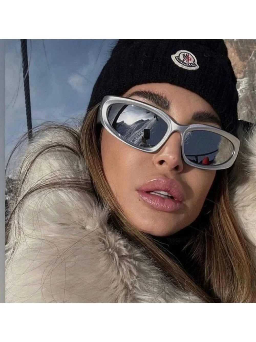 Balenciaga BB0157S 008 Geometric Sport Sunglasses - Grey / Grey